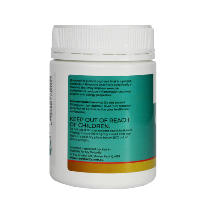 MyDetoxify Quercetin Pure Powder 50g Directions tub Wicked NRG