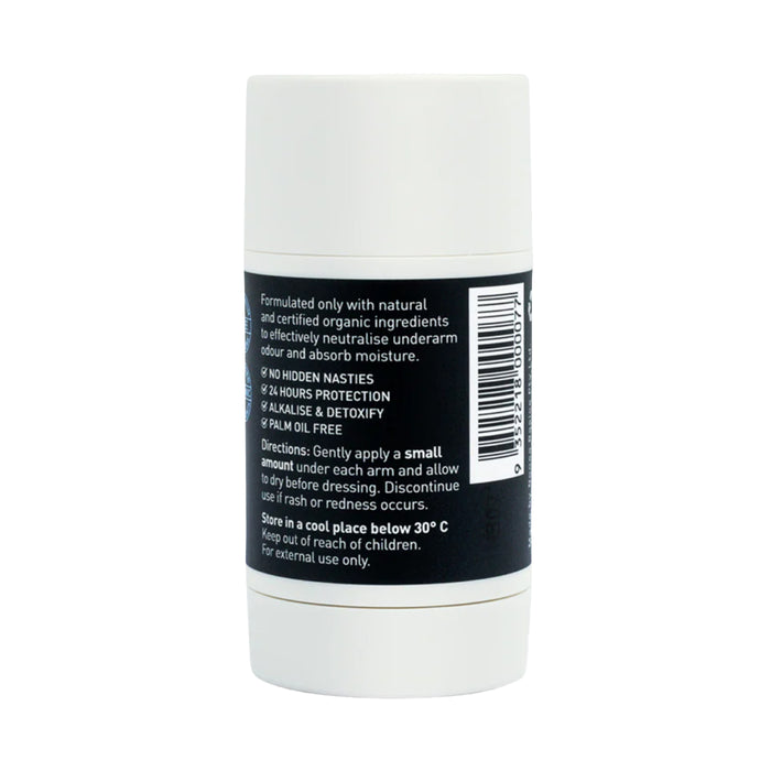 NOOSA BASICS Organic Deodorant Stick with Activated Charcoal and Eucalyptus, 60g Wicked NRG