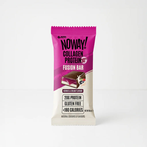 NOWAY Collagen Fusion Bar Berry and Cream 20g Protein 60 Grams Wicked NRG