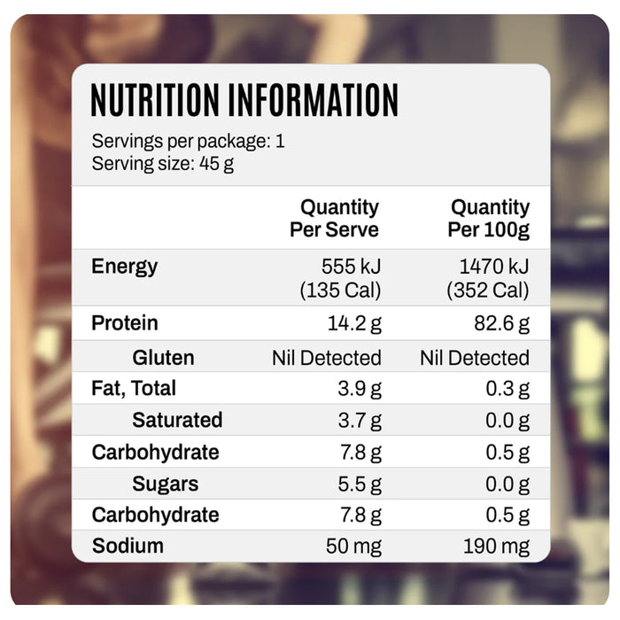 NOWAY Collagen Marshmallow Bar 14g Protein 45 Gram Nutritional Panel Wicked NRG