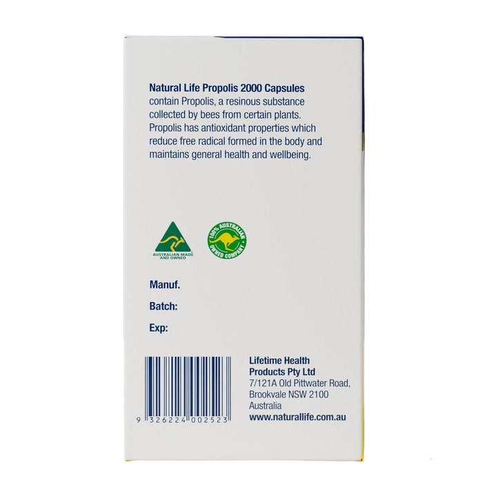 Natural Life Propolis Propolis, 2000, 365 capsules, Directions, Wicked NRG