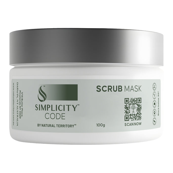 Natural Territory Simplicity Code, Scrub Mask 100g Wicked NRG,
