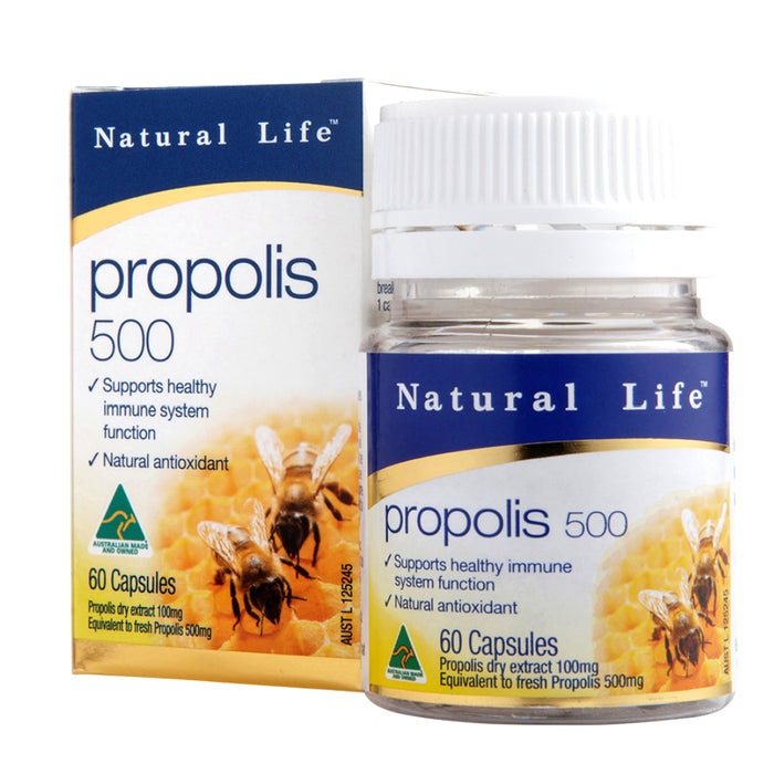 Natural Life Propolis Propolis, 500mg, 60 capsules, Wicked NRG