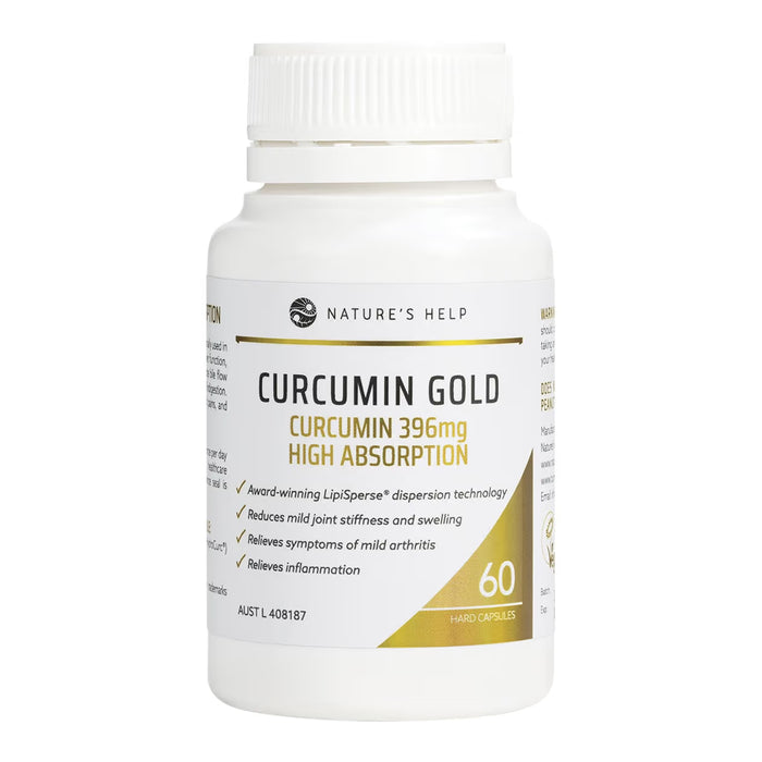 Nature's Help High Absorption Curcumin Gold 396mg - 60 Capsules Wicked NRG
