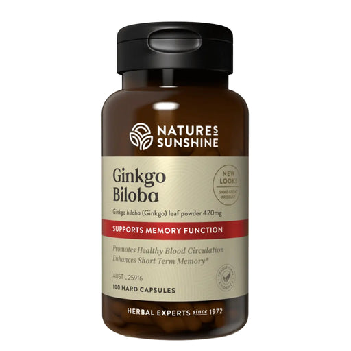 Nature's Sunshine Ginkgo Biloba 420mg 100 Capsules Wicked NRG