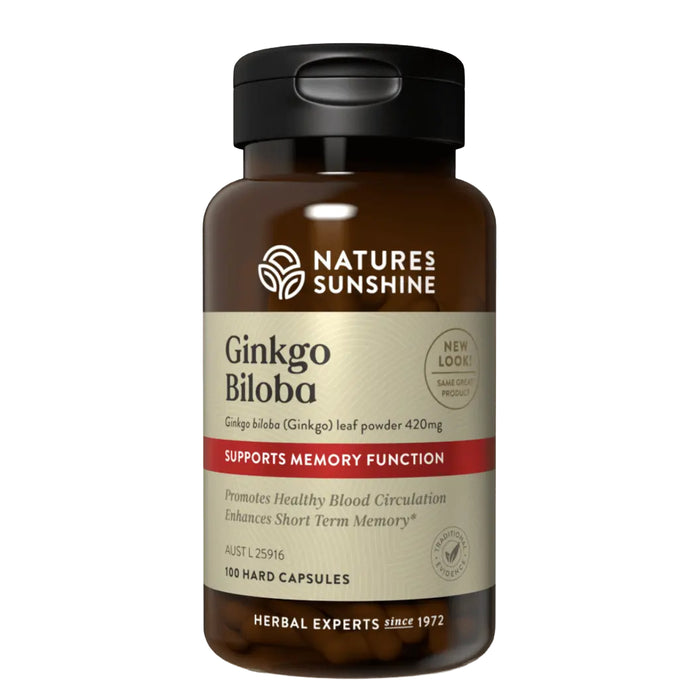 Nature's Sunshine Ginkgo Biloba 420mg 100 Capsules Wicked NRG