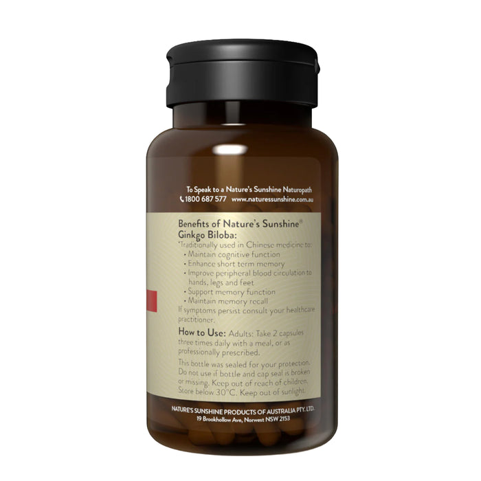Nature's Sunshine Ginkgo Biloba 420mg 100 Capsules Directions Wicked NRG