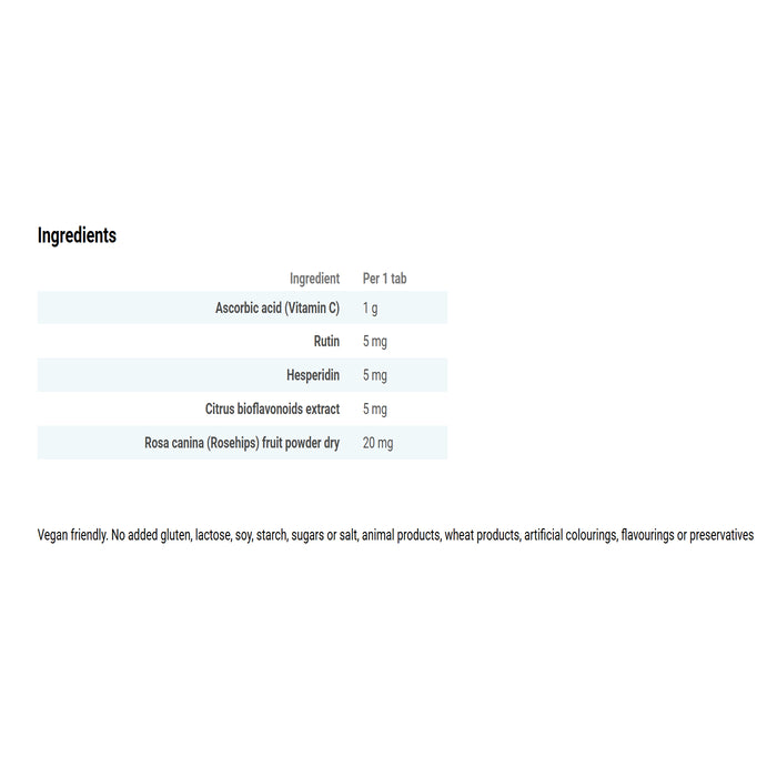 Nature's Sunshine Vitamin C 1000 Timed Release (with Bioflavonoids) 150 Tablets Ingredients Wicked NRG