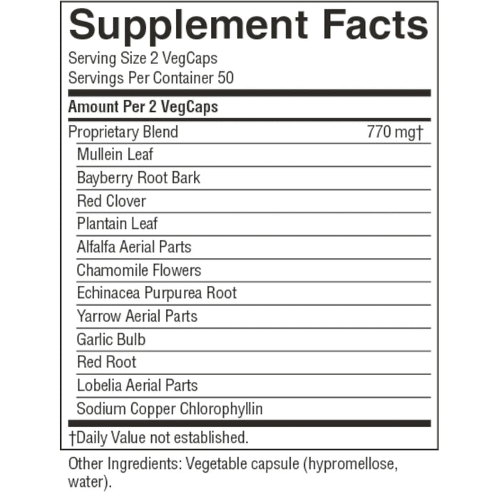 Nature's Sunshine, Lymphomax, 100 Vege Capsules, Nutritional Panel, Wicked NRG