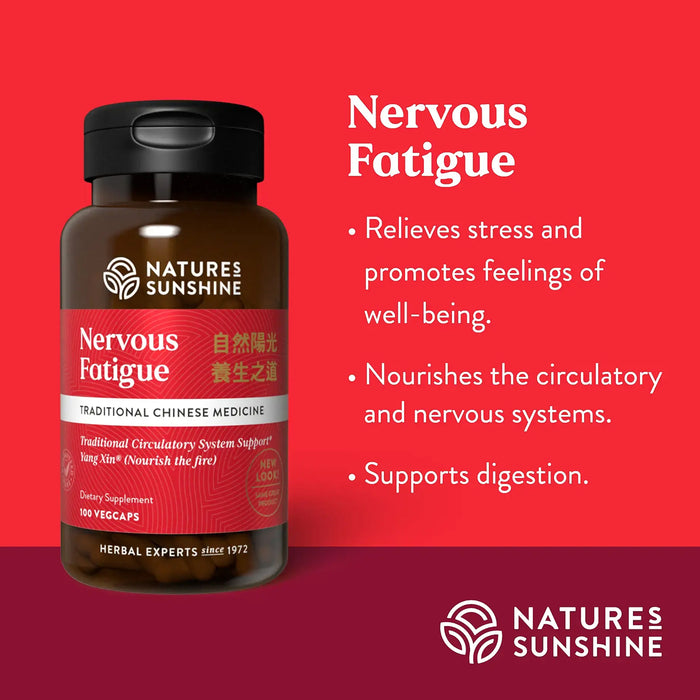 Nature's Sunshine ,Nervous Fatigue, 100 vegcaps, benefits, Wicked NRG
