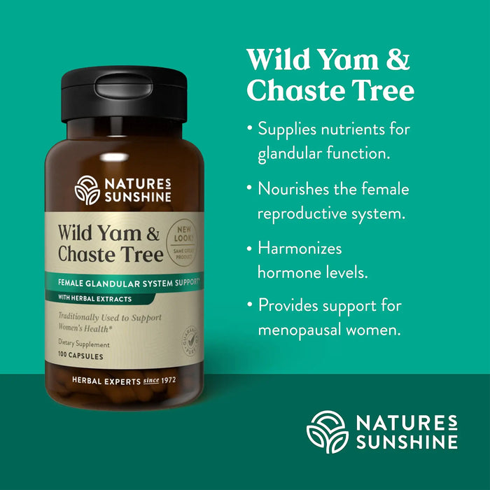 Nature's Sunshine, Wild Yam & Chaste Tree, 100 Capsules, Benefits, Wicked NRG