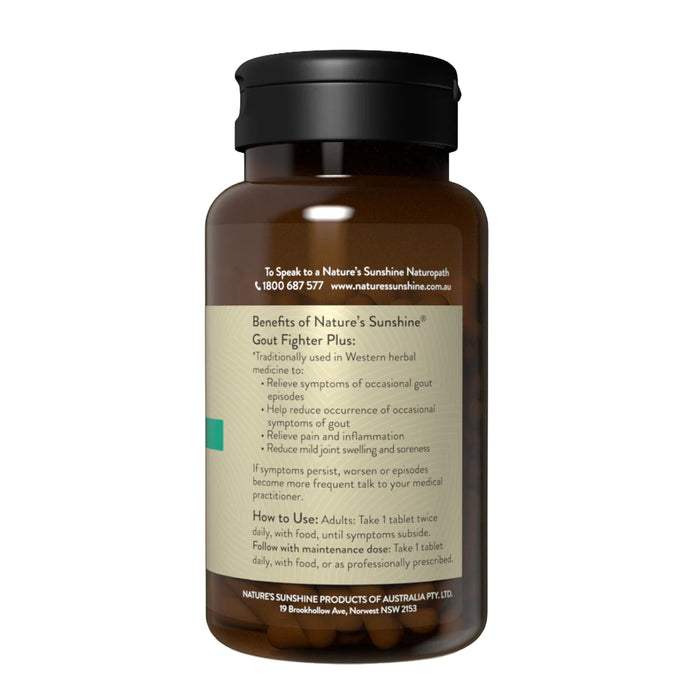 Nature's Sunshine Gout Fighter Plus 60 Tabletsnutritional Panel, Wicked NRG
