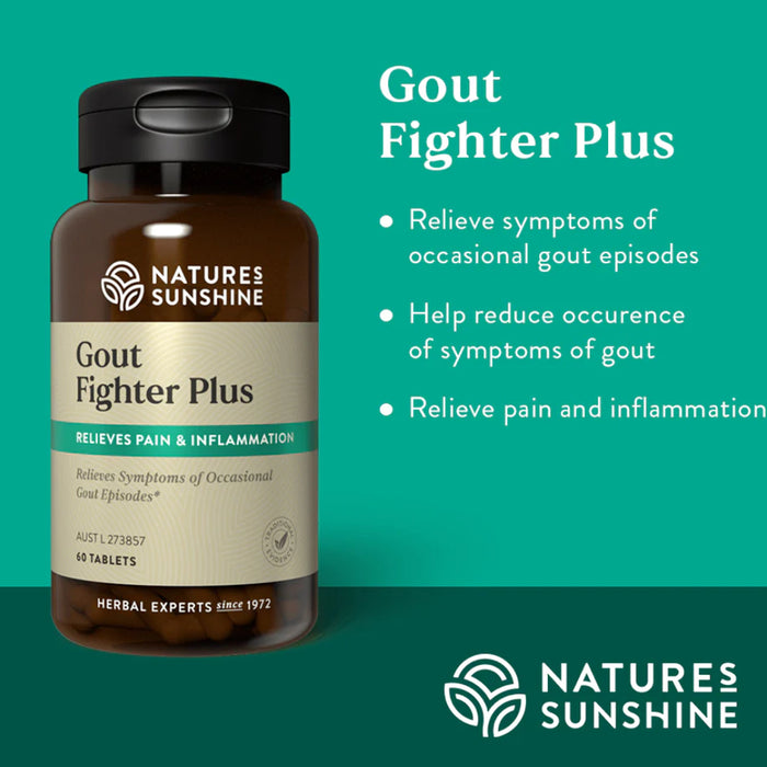Nature's Sunshine Gout Fighter Plus 60 Tablets, benefits, Wicked NRG