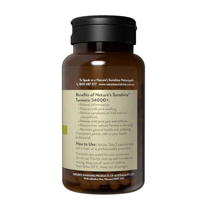 Nature's Sunshine Turmeric 34000+ 60 Capsules Directions Wicked NRG