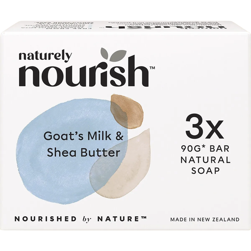 Naturely Nourish, Natural Soap Bar Goat's Milk & Shea Butter, 3pk, Wicked NRG