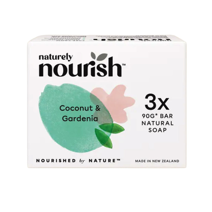 Naturely Nourish, Natural Soap Bar Coconut and Gardenia 3pk Wicked NRG