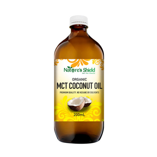 Natures Shield Organic MCT Coconut Oil 200ml Wicked NRG