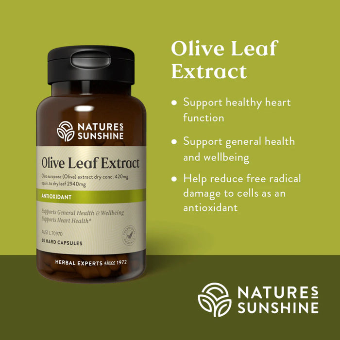 Natures Sunshine Olive Leaf Extract 60 Capsules Wicked NRG
