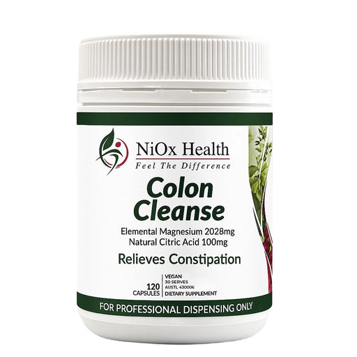 NiOx Health Colon Cleanse - 120 Veg Capsules, Wicked NRG