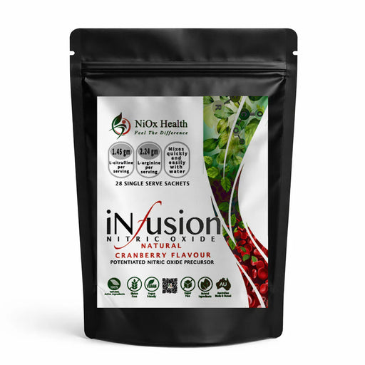 Niox Health NiOx Infusion Cranberry Sachets (28 Pack) Wicked NRG