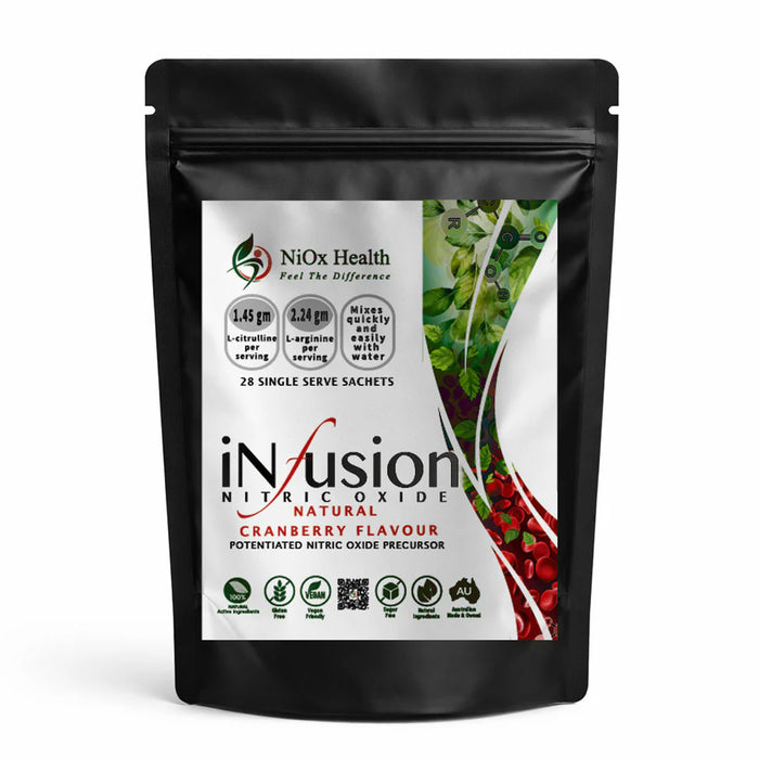 Niox Health NiOx Infusion Cranberry Sachets (28 Pack) Wicked NRG