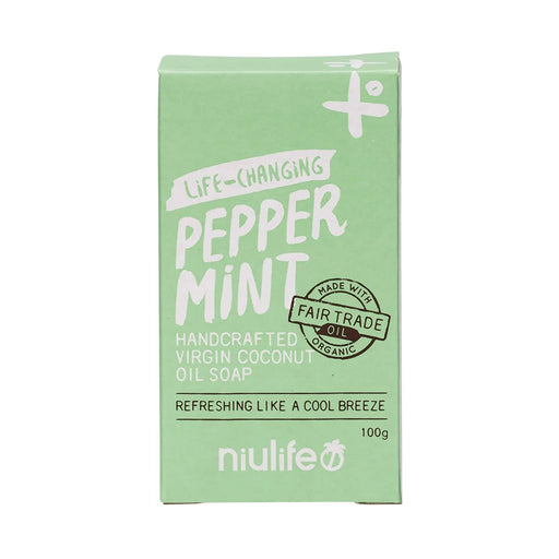 Niulife Coconut Oil Soap Peppermint 100g Wicked NRG