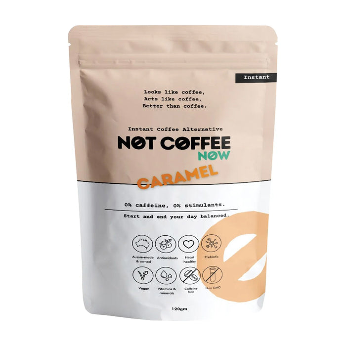 Not Coffee Instant Coffee Alternative Caramel 120g Ingredients Wicked NRG