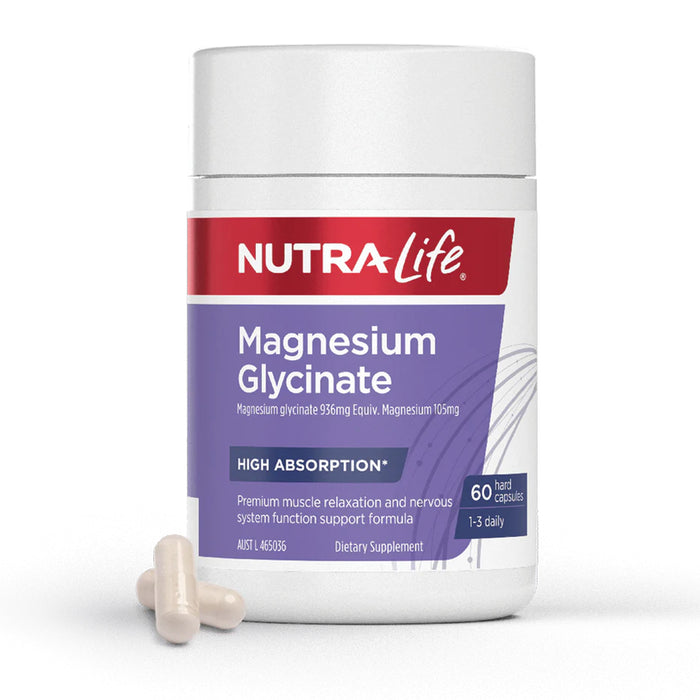 Nutra-Life Magnesium Glycinate 60 Capsules Wicked NRG