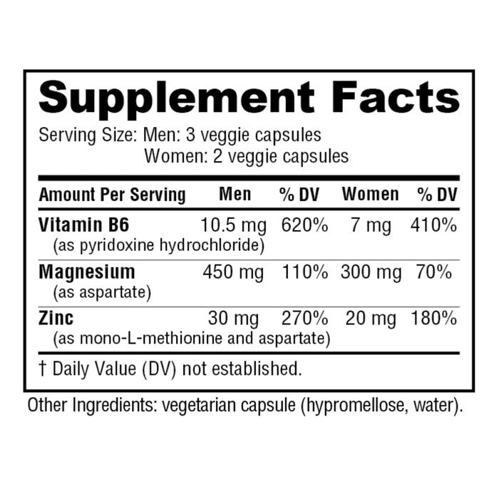 NutraBio ZMA Zinc, Magnesium Vitamin B6 180 Capsules Nutritional Panel Wicked NRG