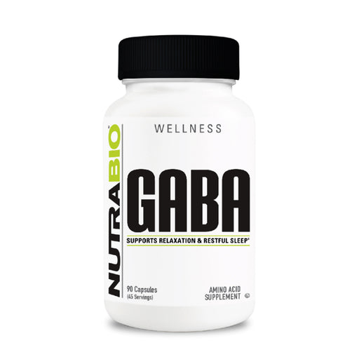 NutraBio, GABA, (45 Serve) 90 capsules, Wicked NRG