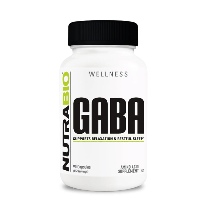 NutraBio, GABA, (45 Serve) 90 capsules, Wicked NRG
