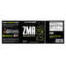 NutraBio ZMA Zinc, Magnesium Vitamin B6 180 Capsules Label Wicked NRG