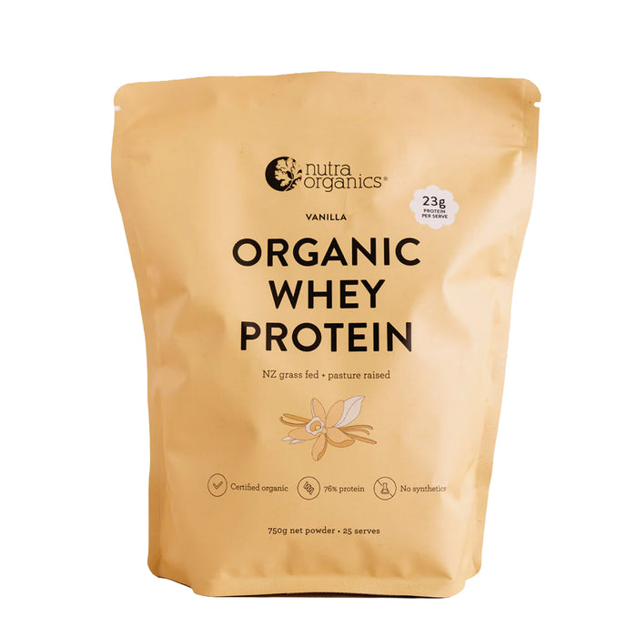 Nutra Organics Organic Whey Protein Vanilla 750g Wicked NRG
