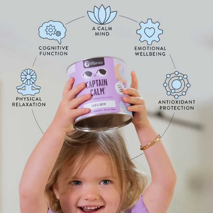 Nutra Organics Captain Calm Tin & Child with icons