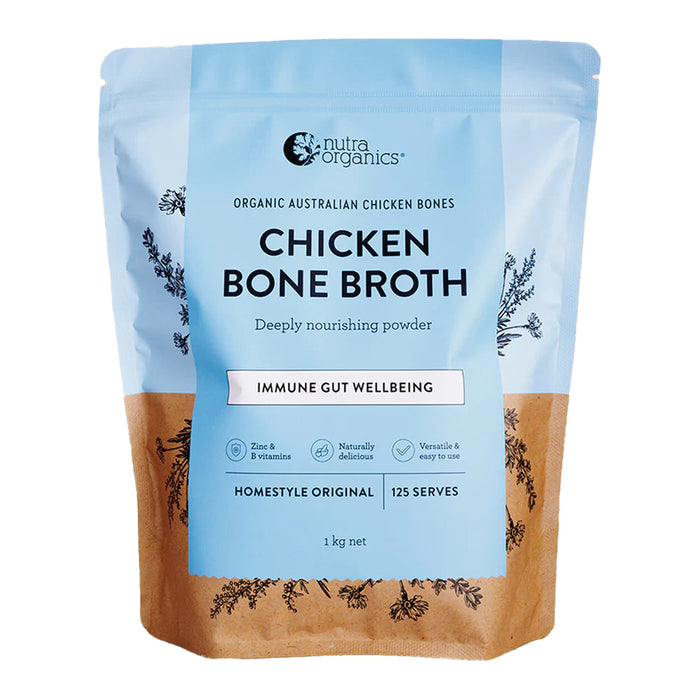 Nutra Organics Chicken Bone Broth Homestyle Original 1 Kg Wicked NRG