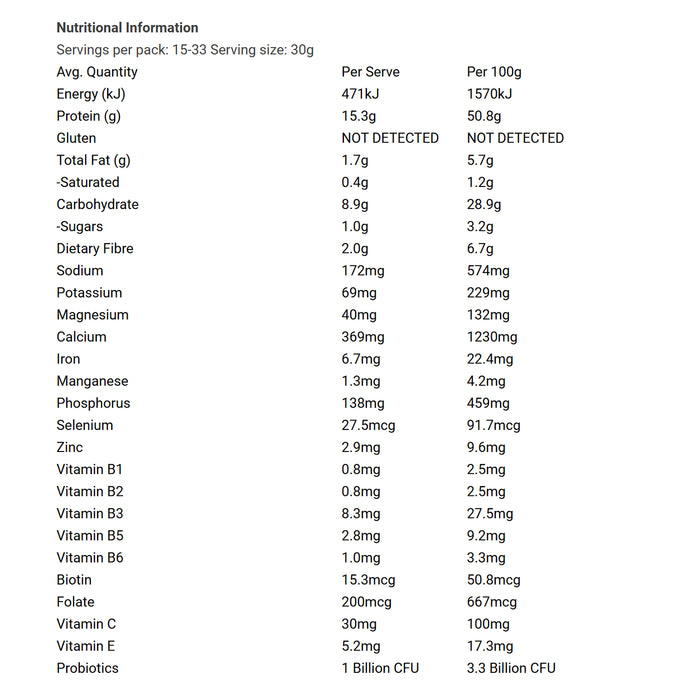 Nutra Organics Thriving Family Protein Nutritional Panel