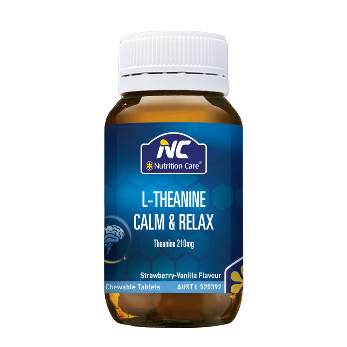 Nutrition Care NC L-Theanine Calm & Relax 60 Chewable Tablets Wicked NRG