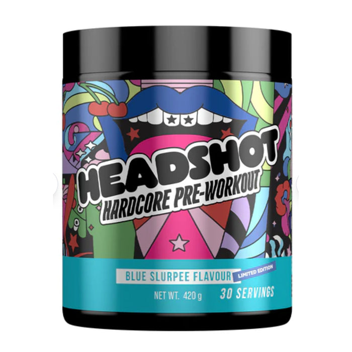 OCD Nutrition Headshot Pre-Workout Blue Slurpee, 30 Serves 420 Grams Wicked NRG