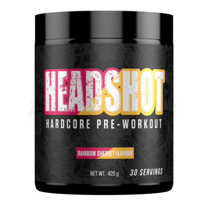 OCD Nutrition Headshot Pre-Workout Rainbow Sherbert, 30 Serves 420 Grams Wicked NRG