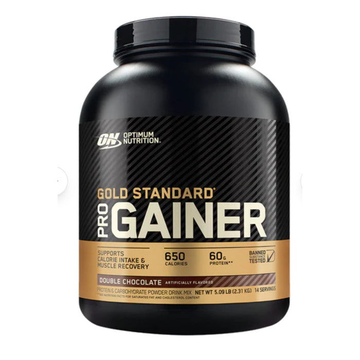Optimum Nutrition Gold Standard Pro Gainer, Double Chocolate 5lb 2.31kg 14serves Wicked NRG