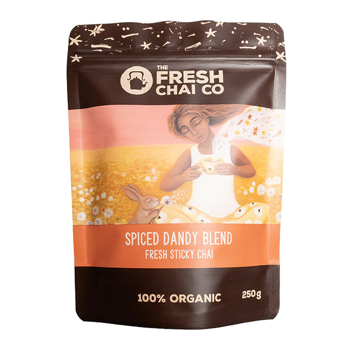 Organic Spiced Dandy Fresh Sticky Chai Blend 250G Wicked NRG