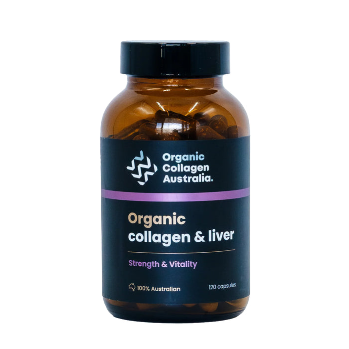Organic Collagen Australia Organic Collagen with Liver 120 capsules Wicked NRG