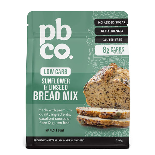 PBCO Low Carb Sunflower & Linseed Bread Mix - 340g Wicked NRG
