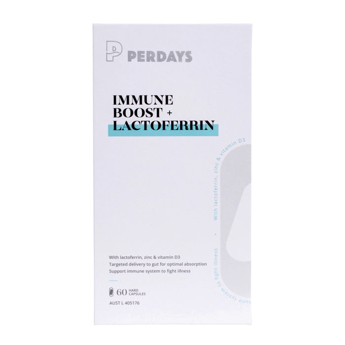 PERDAYS, IMMUNE BOOST + LACTOFERRIN, 60Capsules, a, Wicked NRG