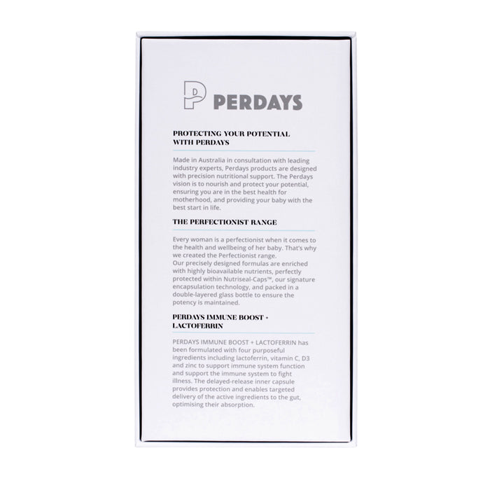 PERDAYS, IMMUNE BOOST + LACTOFERRIN, 60Capsules, benefits, Wicked NRG Supplements and Nutrition 