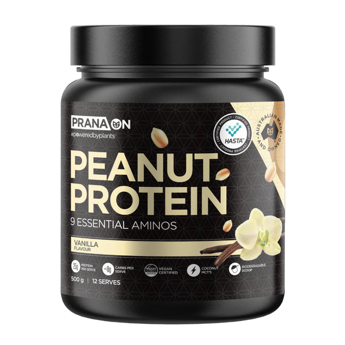 PRANA On Peanut Protein 500 Grams Vanilla 12 Serves  Wicked NRG
