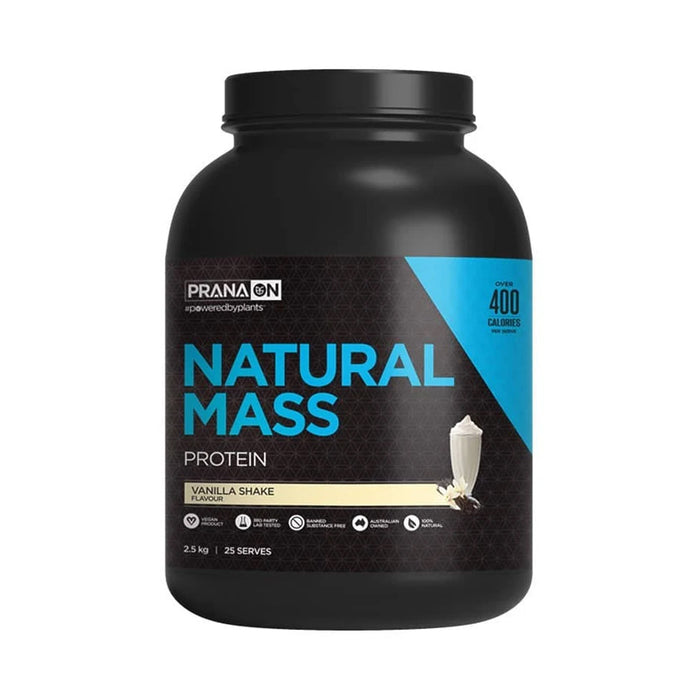 PRANA ON Natural Mass 2.5kg Vanilla Shake 25 Serves Wicked NRG (2)