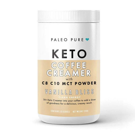 Paleo Pure Keto Coffee Creamer Vanilla Bliss Tub Front