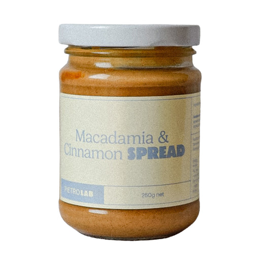 Pietro Lab Macadamia & Cinnamon Spread 250g Wicked NRG