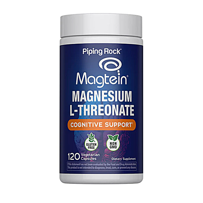 Piping Rock Magnesium L-Threonate Magtein, 120 Vege Capsules Wicked NRG